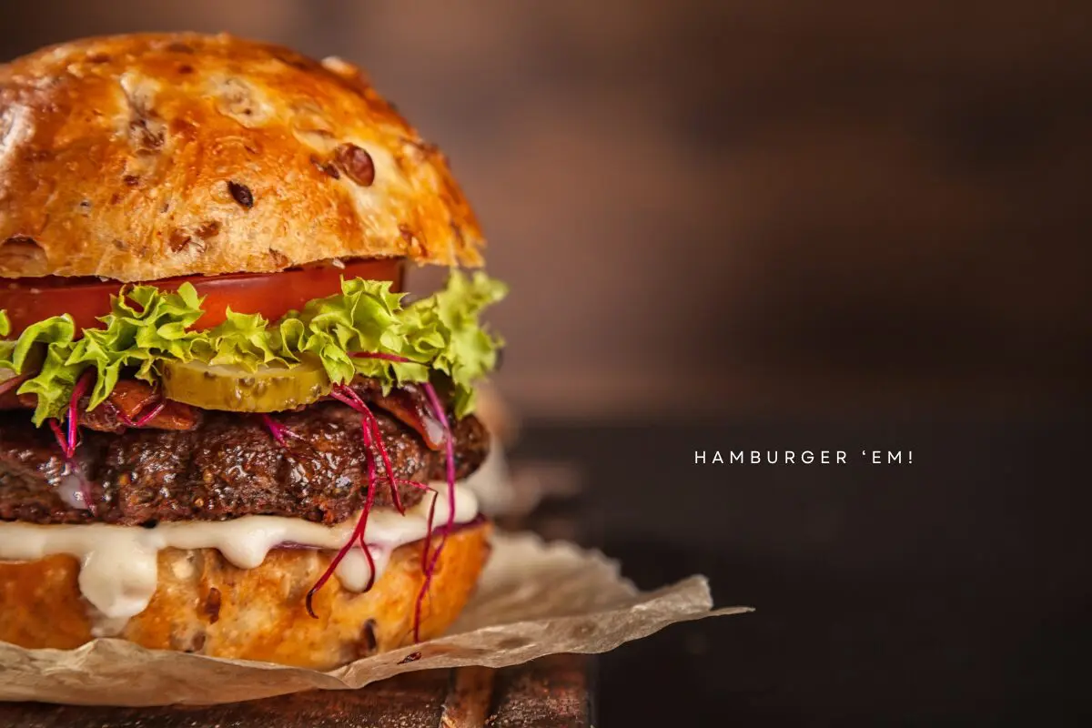 Brown Minimalist Hamburger Day Instagram Post (1200 x 800 px)